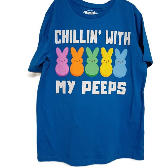 EUC: Boys' Peeps Large Blue Chillin' with My Peeps Graphic T-Shirt - Picture 1 of 3